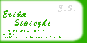 erika sipiczki business card